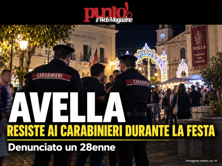 avella resitste ai carabinieri durante festa