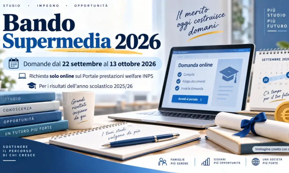 borse di studio supermedia 2026 domande dal 22 settembre chi pu242 partecipare da Puntomagazine.it borse di studio supermedia 2026 domande dal 22 settembre chi pu242 partecipare