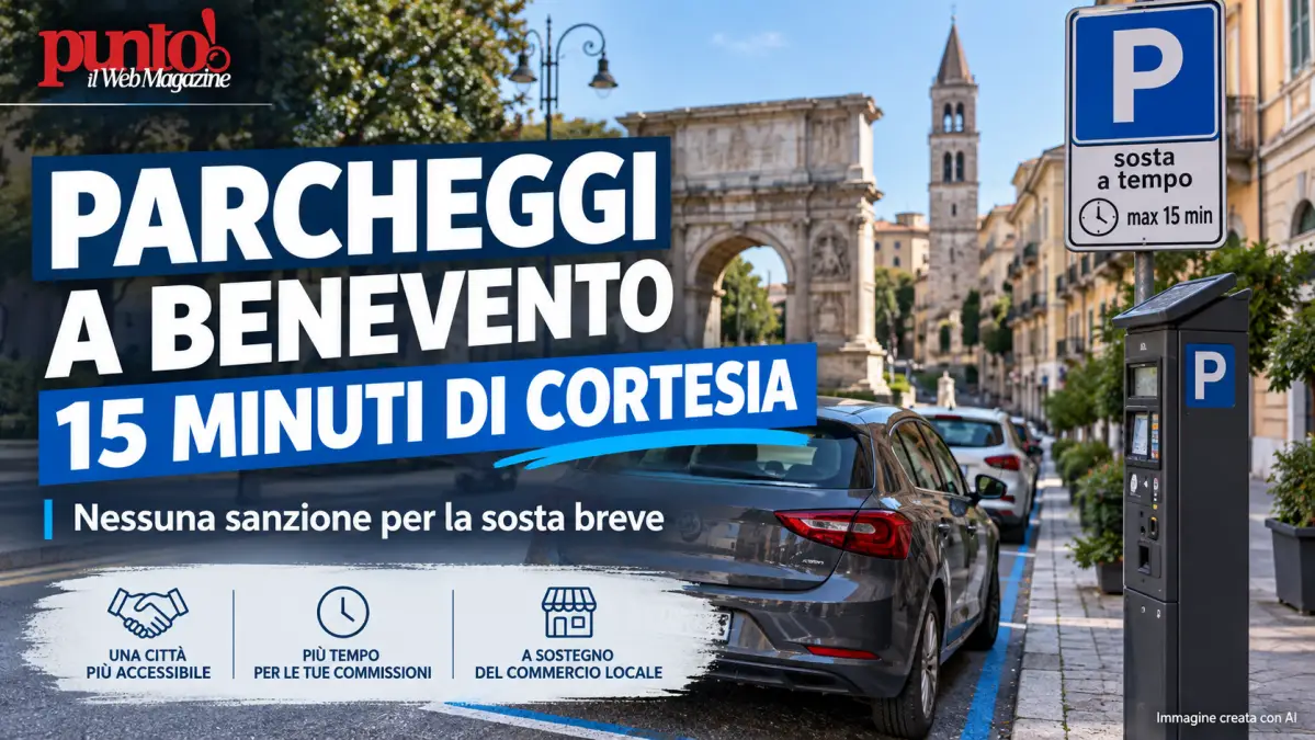 benevento parcheggio 15 minuti cortesia