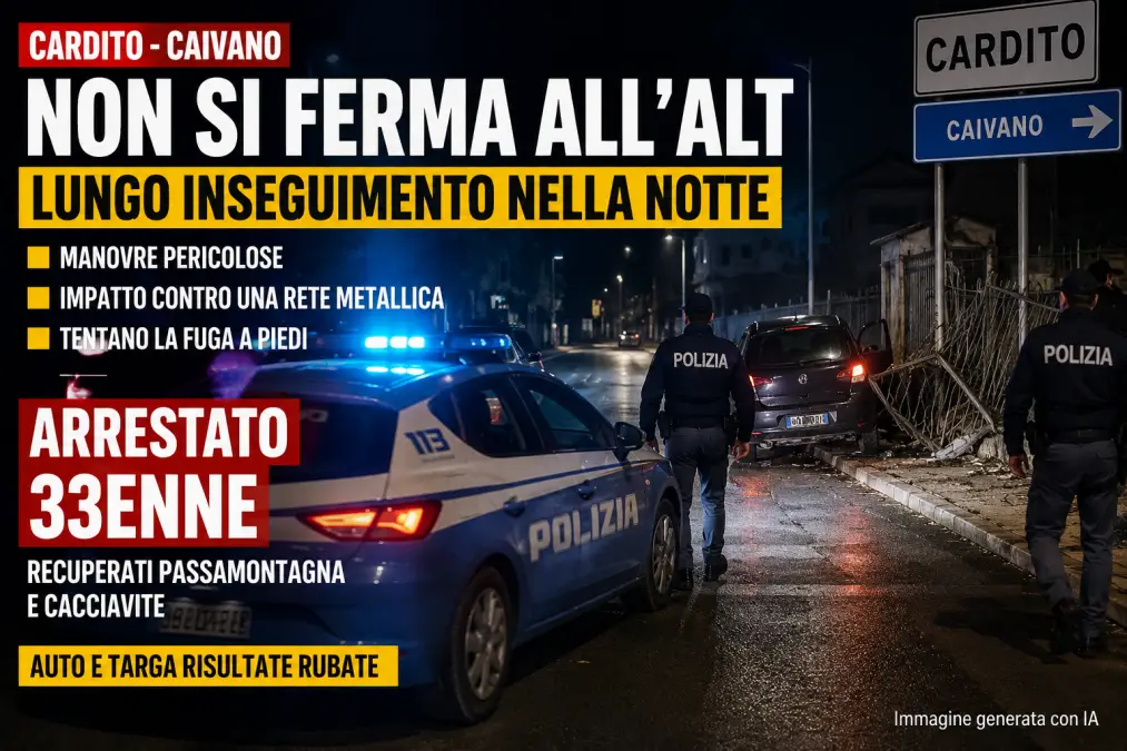 cardito inseguimento polizia