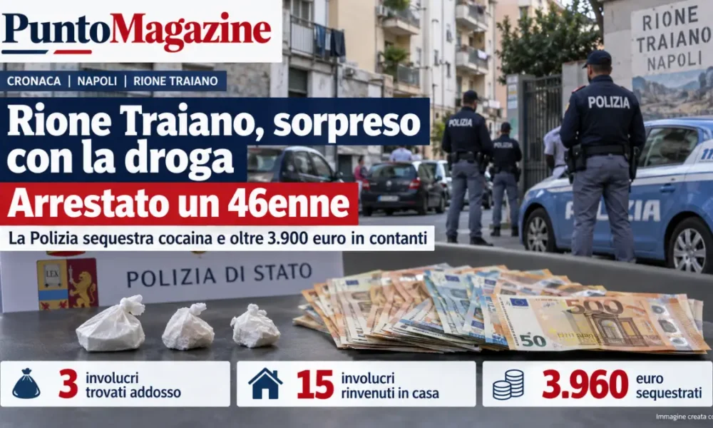 rione traiano cocaina e oltre 3900 euro in contanti arrestato un 46enne da Puntomagazine.it rione traiano cocaina e oltre 3900 euro in contanti arrestato un 46enne