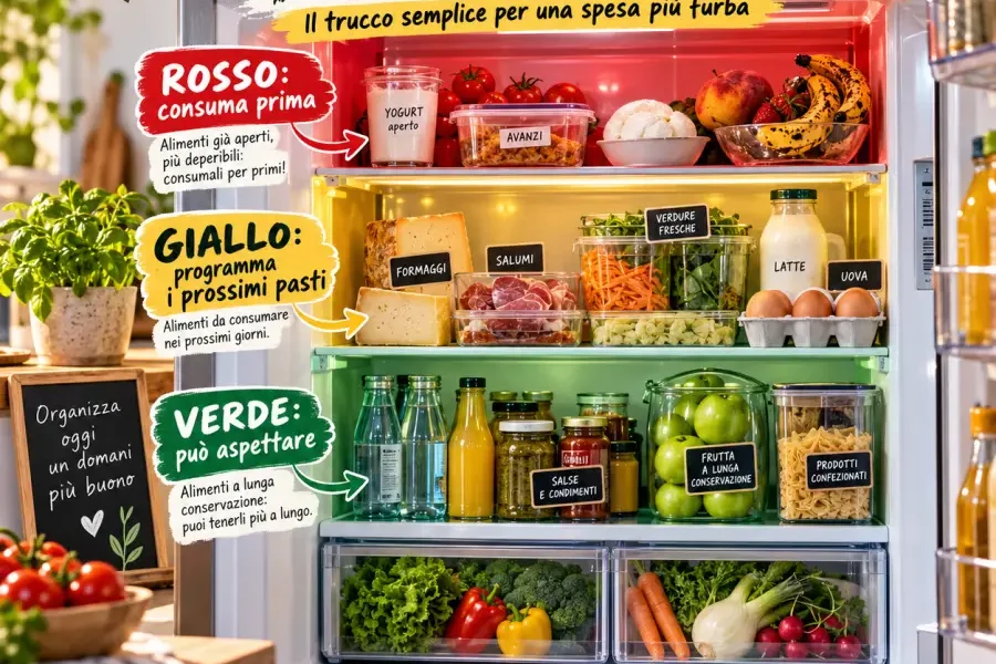 il frigorifero a semaforo il trucco semplice che rende la spesa pi249 furba e la cena meno stressante da Puntomagazine.it il frigorifero a semaforo il trucco semplice che rende la spesa pi249 furba e la cena meno stressante