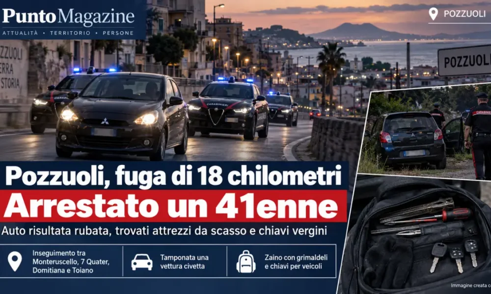 pozzuoli fuga di 18 chilometri tra monteruscello domitiana e toiano arrestato un 41enne da Puntomagazine.it pozzuoli fuga di 18 chilometri tra monteruscello domitiana e toiano arrestato un 41enne