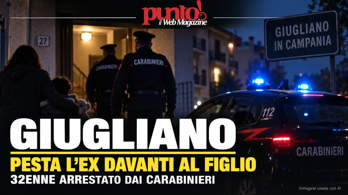 giugliano picchia ex davanti al figlio
