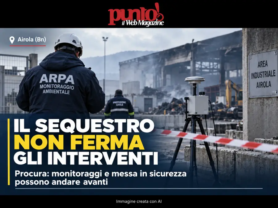 incendio airola monitoraggio continua