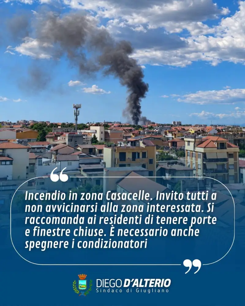 incendio casacelle giugliano