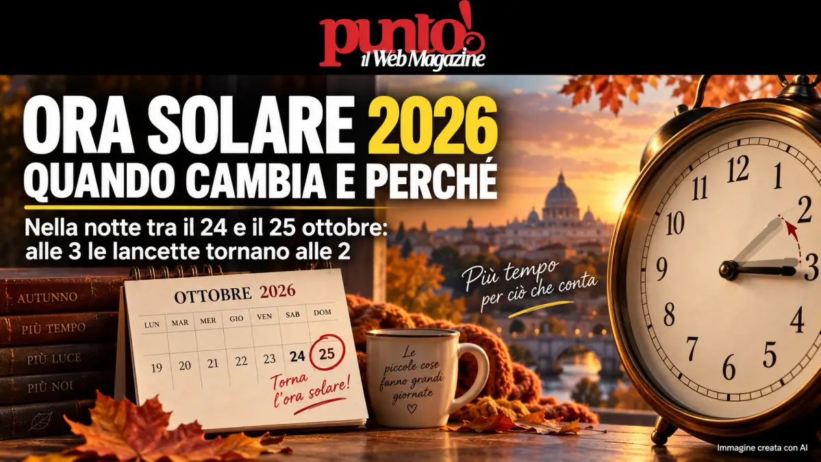 ora solare 2026