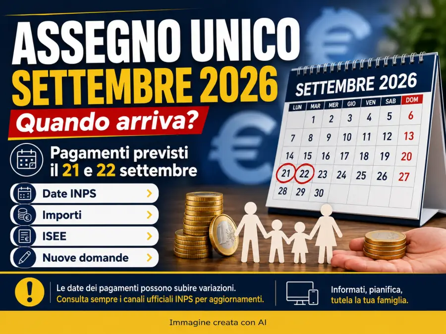 pagamento assegno unico INPS