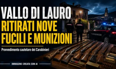 vallo di lauro ritirati fucili e munizioni
